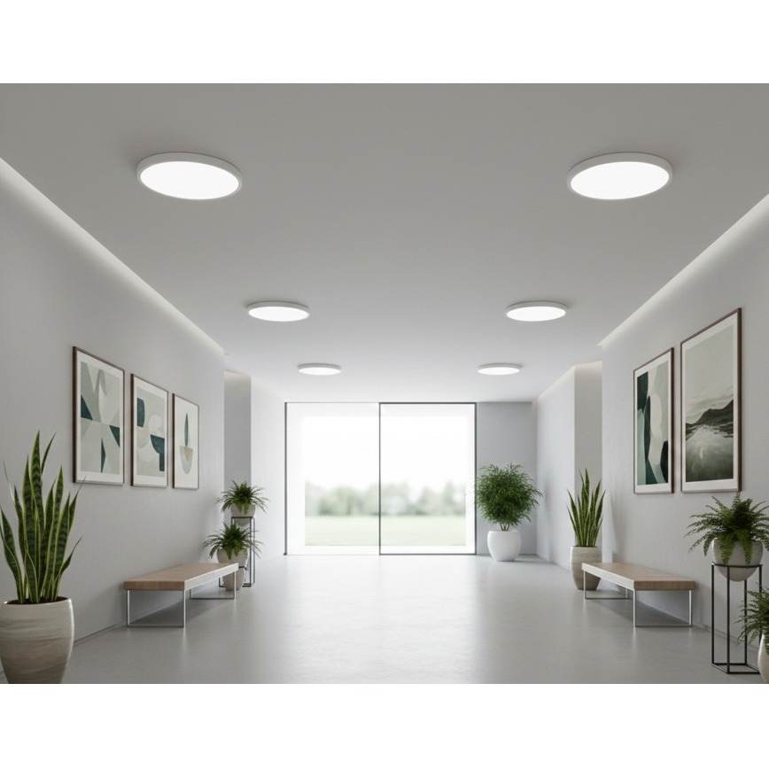 Top Light - Plafonnier LED avec détecteur de mouvement REVIT LED/9/12/18W/230V 3000/4000/6500K Ø 23 cm blanc