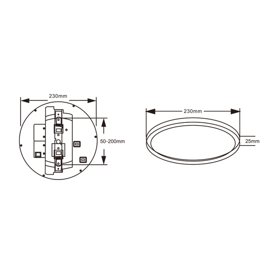 Top Light - Plafonnier LED avec détecteur de mouvement REVIT LED/9/12/18W/230V 3000/4000/6500K Ø 23 cm blanc