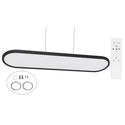 Top Light - LED dimmable luminaire de plafond à montage en surface/suspension OVAL LED/36W/230V 3000-6500K noir + télécommande