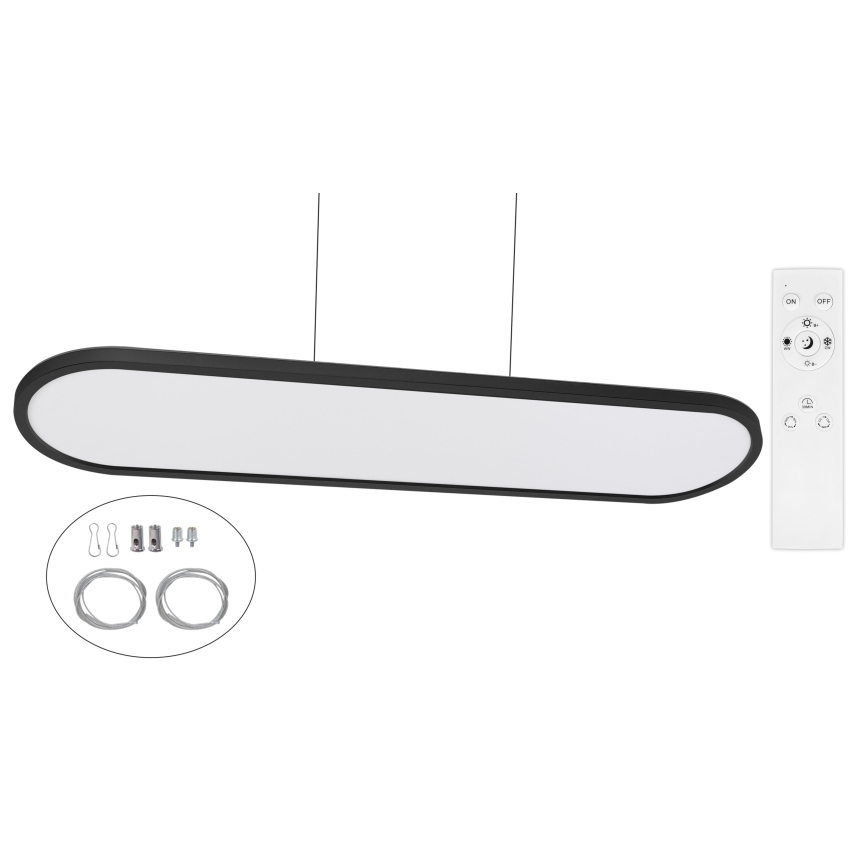 Top Light - LED dimmable luminaire de plafond à montage en surface/suspension OVAL LED/36W/230V 3000-6500K noir + télécommande