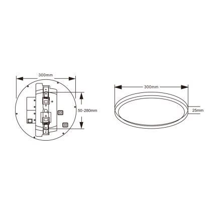 Top Light - Plafonnier LED avec capteur de mouvement REVIT LED/12/18/24W/230V 3000/4000/6500K Ø 30 cm blanc