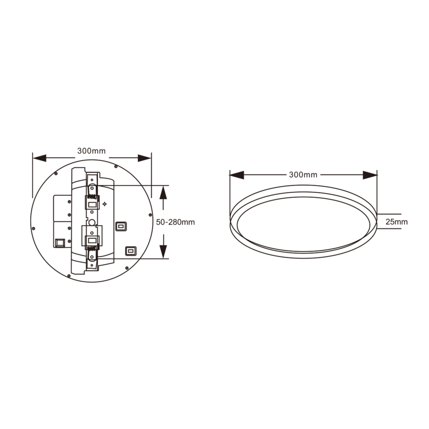 Top Light - Plafonnier LED avec capteur de mouvement REVIT LED/12/18/24W/230V 3000/4000/6500K Ø 30 cm blanc