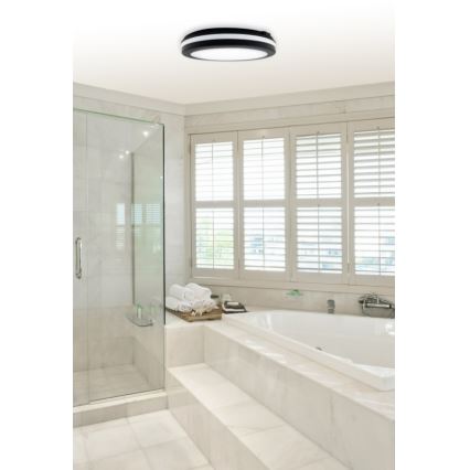 Top Light - Luminaire LED salle de bain COMET LED/15W/230V 3000/4000/6500K IP54 d. 20 cm noir