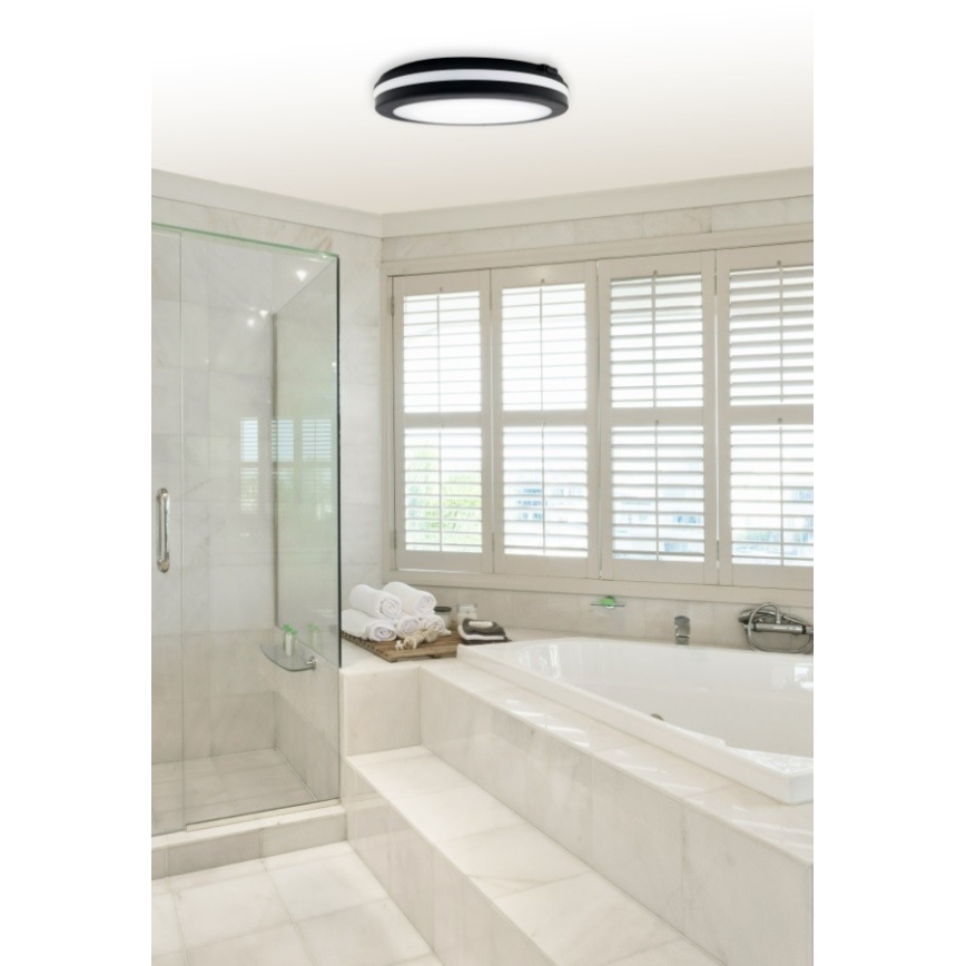 Top Light - Luminaire LED salle de bain COMET LED/15W/230V 3000/4000/6500K IP54 d. 20 cm noir