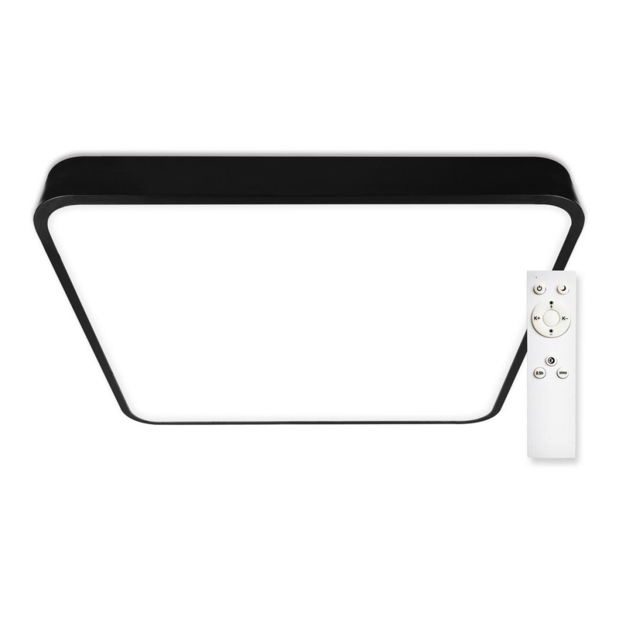 Top Light - Plafonnier à intensité variable LED LED/60W/230V carré noir + télécommande