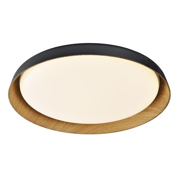 Top Light - Plafonnier à intensité variable SATELLITE LED/48W/230V 3000-6500K d. 53 cm noir/marron + télécommande
