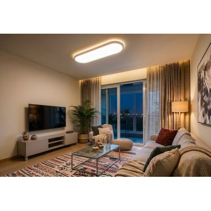 Top Light - Luminaire de plafond LED dimmable, fixation en saillie ou suspendue OVAL LED/36W/230V 3000-6500K blanc + télécommande