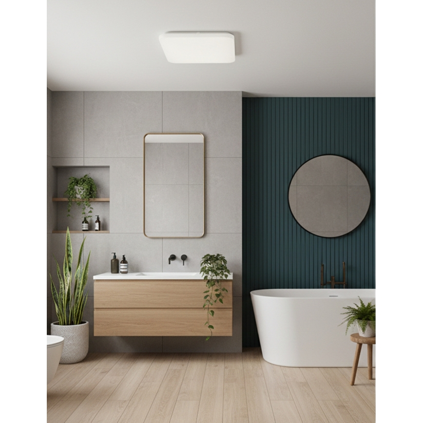 Top Light - Plafonnier LED pour salle de bains DUNAJ LED/32W/230V 3000/4000/6500K IP44 38x38 cm blanc