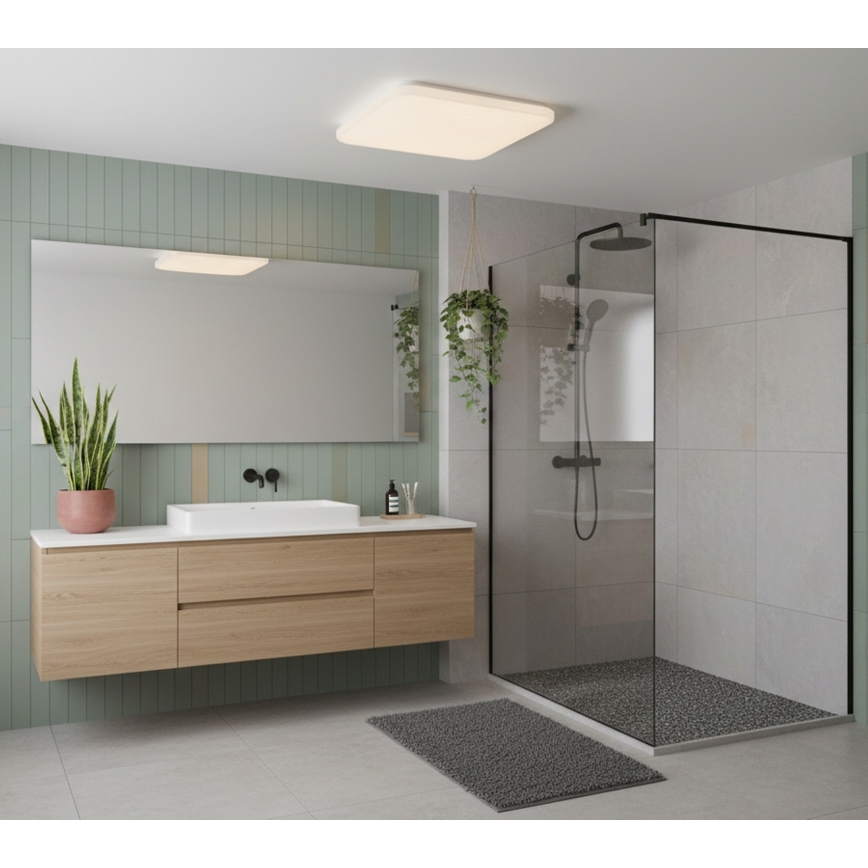Top Light - Plafonnier LED pour salle de bains DUNAJ LED/48W/230V 3000/4000/6500K IP44 48x48 cm blanc