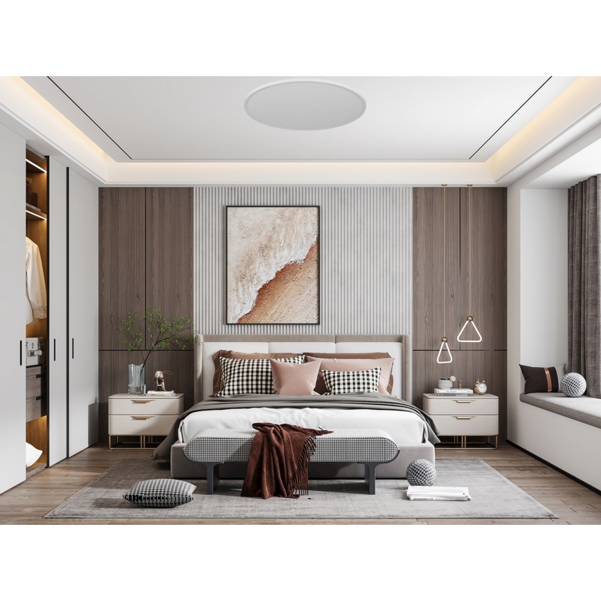 Top Light - Plafonnier LED REVIT LED/24W/230V 3000/4000/6500K d. 30 cm blanc