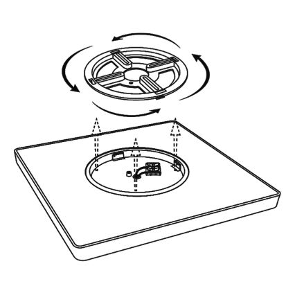 Top Light - Plafonnier à intensité variable REVIT LED/50W/230V 3000-6500K 50x50 cm noir + télécommande