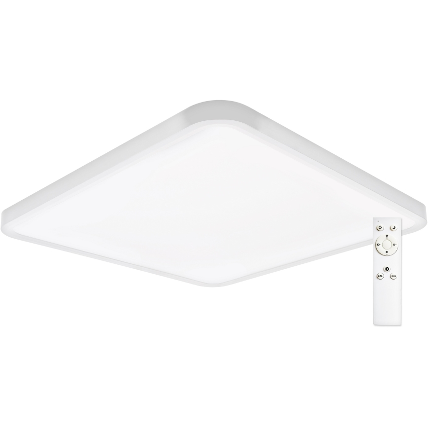 Top Light - Plafonnier à intensité variable REVIT LED/50W/230V 3000-6500K 50x50 cm blanc + télécommande
