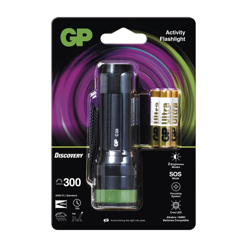 Torche LED GP DISCOVERY C32 LED/3xAAA