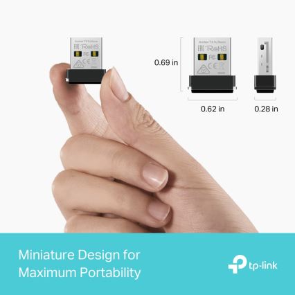 TP-Link - Adaptateur USB nano Wi‑Fi 6 sans fil Archer TX1U Nano
