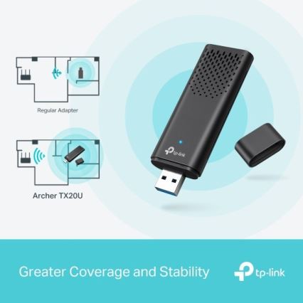 TP-Link - Adaptateur USB sans fil double bande Wi-Fi 6 Archer TX20U
