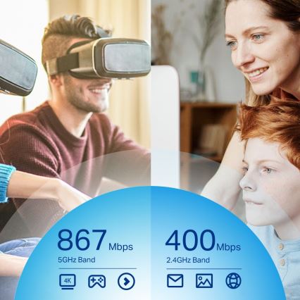TP-Link - Adaptateur USB Wi-Fi à double antenne et à gain élevé