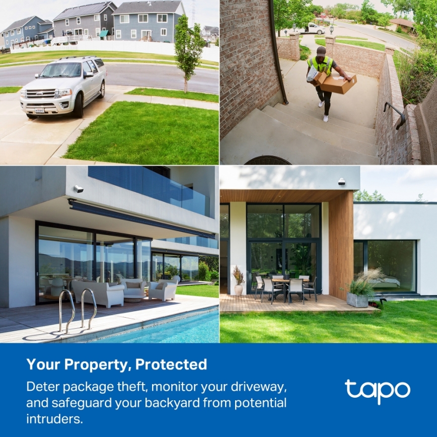 TP-Link - Caméra d'extérieur intelligente IP65 5V Wi-Fi