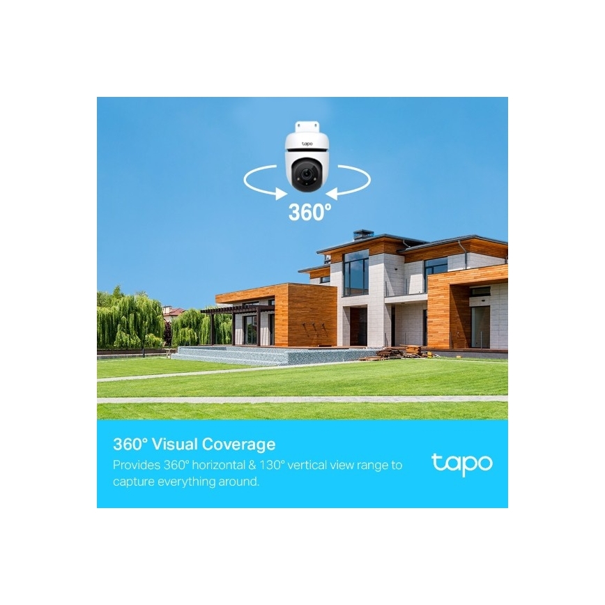 TP-Link - Caméra extérieure avec capteur IP65 Wi-Fi