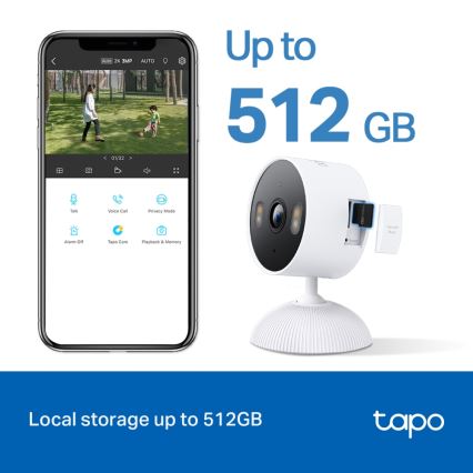 TP-Link - Caméra extérieure intelligente 3MP 5V Wi-Fi