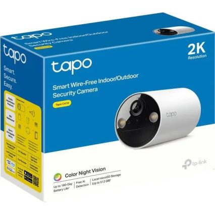 TP-Link - Caméra extérieure intelligente avec capteur, protection IP65 et Wi-Fi
