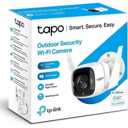 TP-Link - Caméra extérieure intelligente IP66 avec capteur et Wi‑Fi