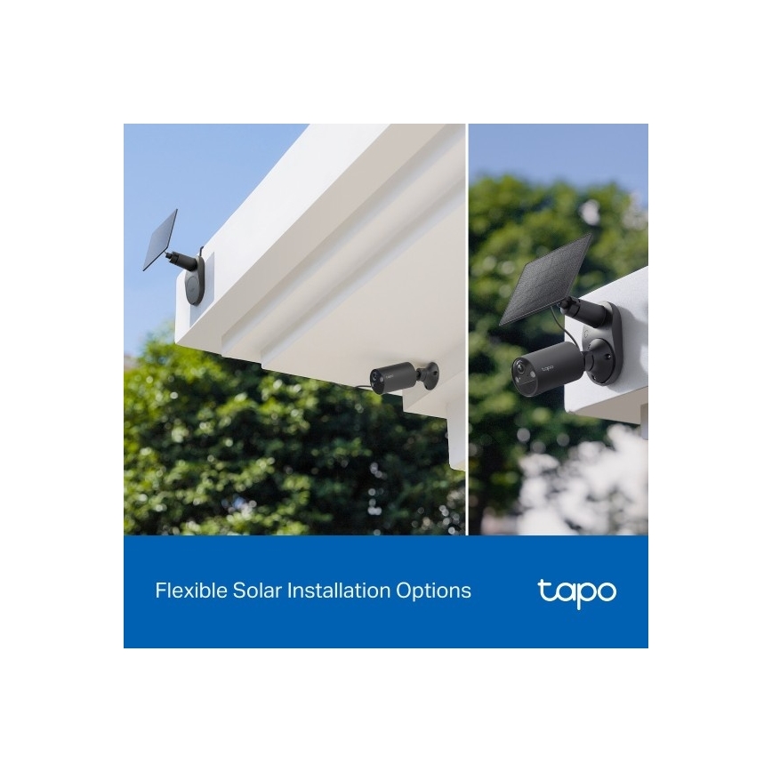 TP-Link - Caméra solaire d'extérieur avec capteur IP65 Wi-Fi