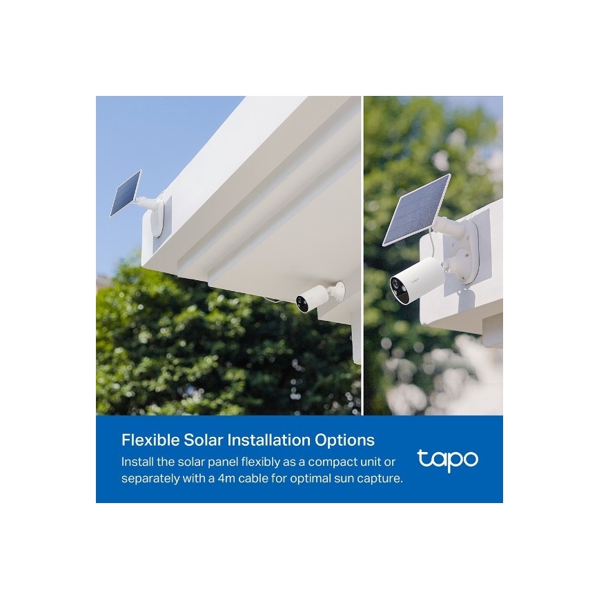 TP-Link - Caméra solaire extérieure IP65 avec capteur et connectivité Wi-Fi