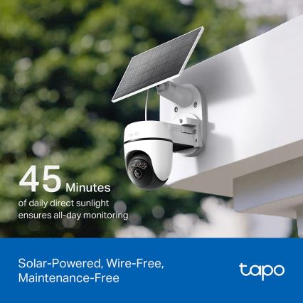 TP-Link - Caméra solaire intelligente avec capteur 5 V IP65