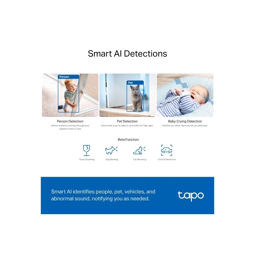 TP-Link - Caméra Wi-Fi connectée Tuya