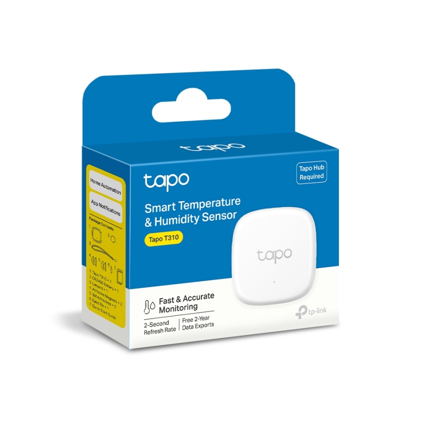 TP-Link - Capteur connecté de température et d'humidité 1xCR2450 Wi-Fi