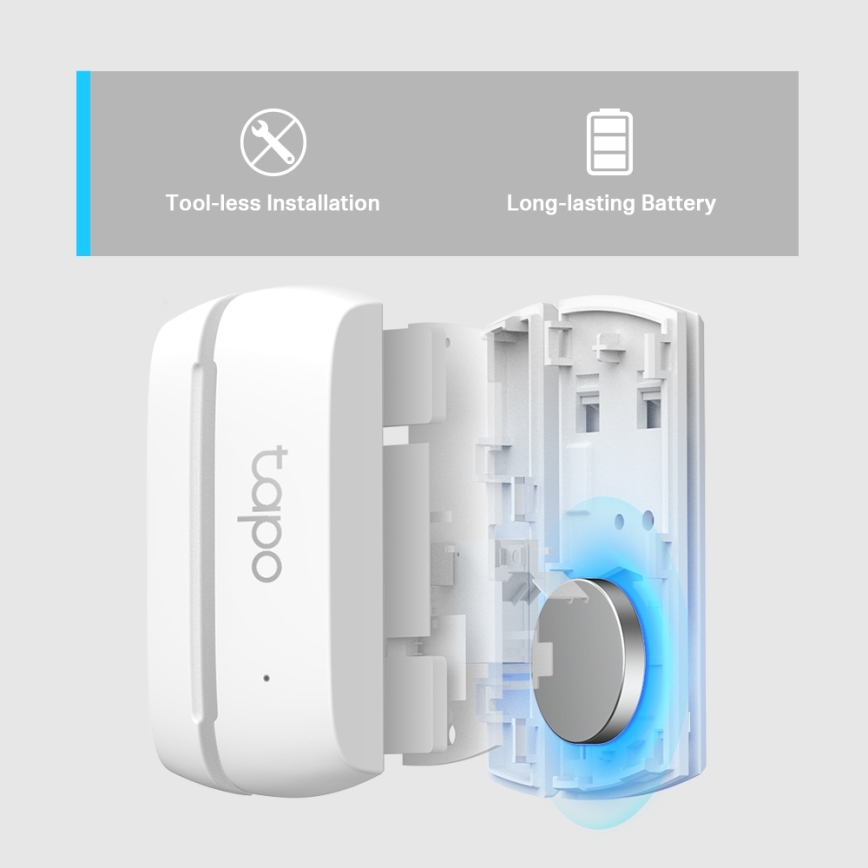 TP-Link - Capteur d'ouverture intelligent Wi-Fi 1xCR2032