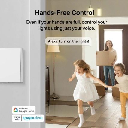 TP-Link - Interrupteur d'éclairage connecté 2xAAA Wi-Fi