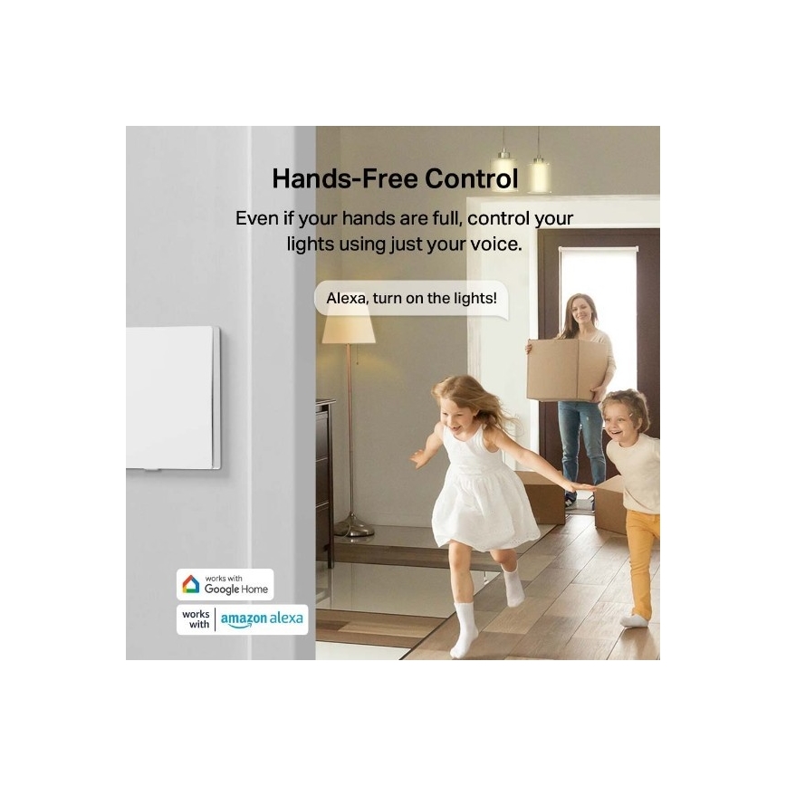 TP-Link - Interrupteur d'éclairage connecté 2xAAA Wi-Fi
