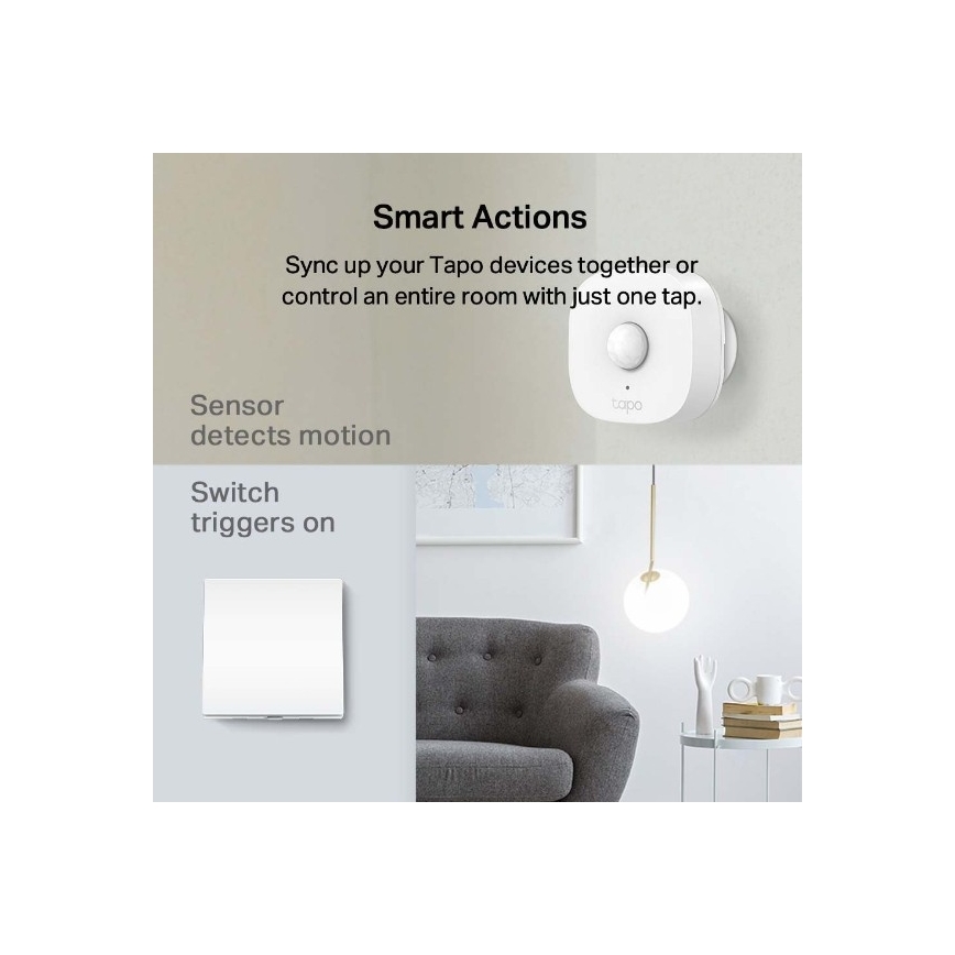 TP-Link - Interrupteur d'éclairage connecté 2xAAA Wi-Fi