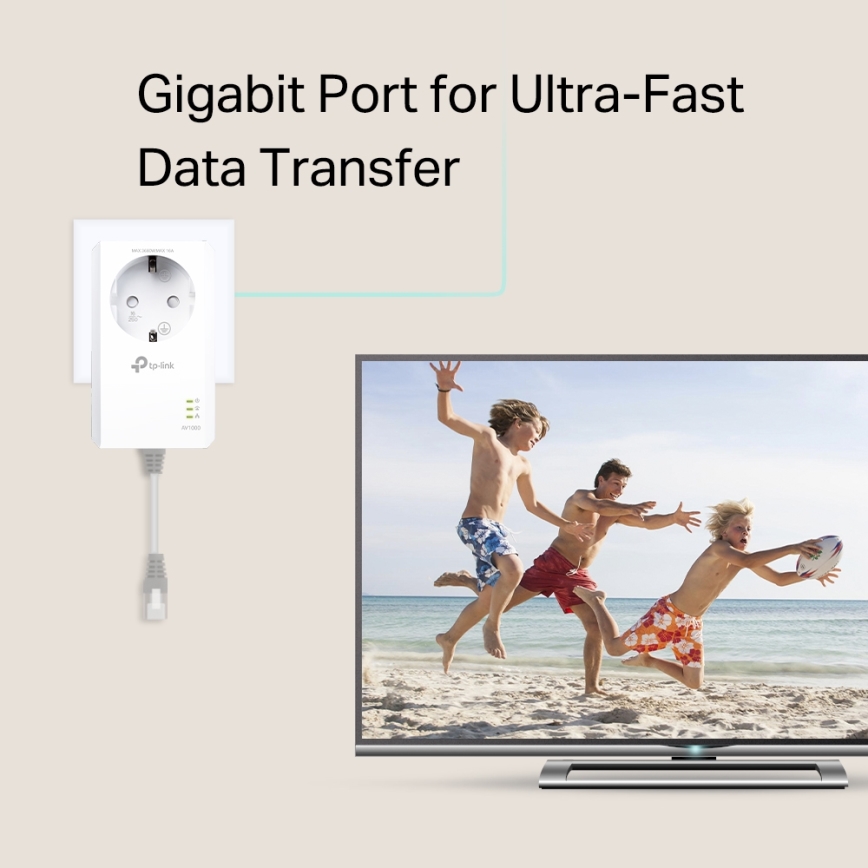 TP-Link - Kit CPL Gigabit avec prise passante et Wi-Fi