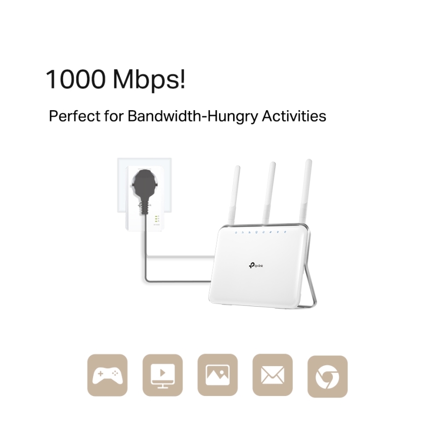 TP-Link - Kit CPL Gigabit avec prise passante et Wi-Fi
