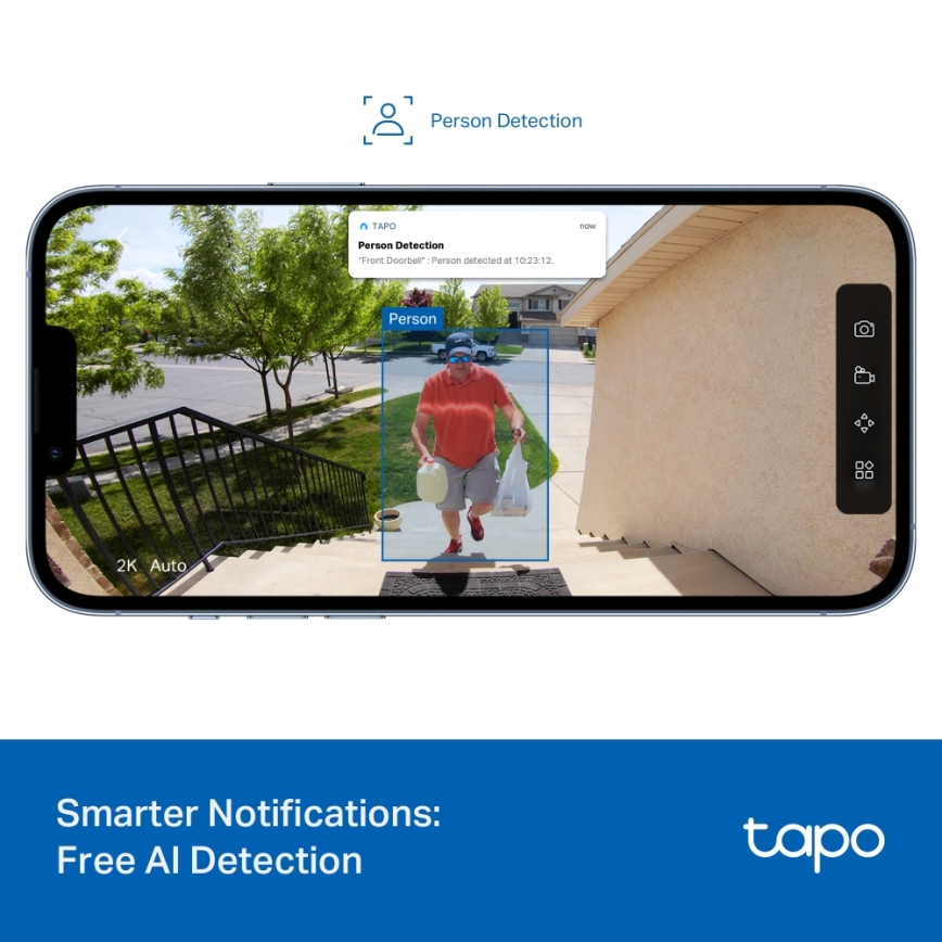 TP-Link - Mini sonnette vidéo intelligente Wi-Fi