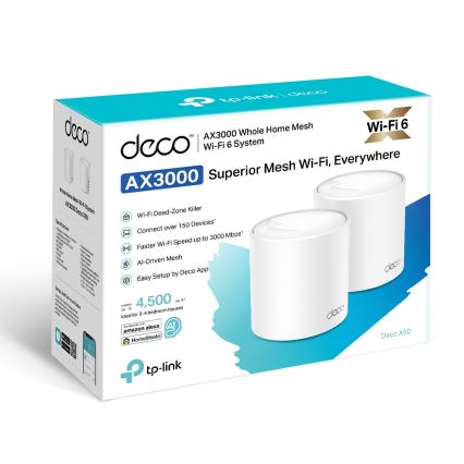 TP-Link - Pack de 2 systèmes Wi‑Fi 6 maillés pour une couverture complète de la maison