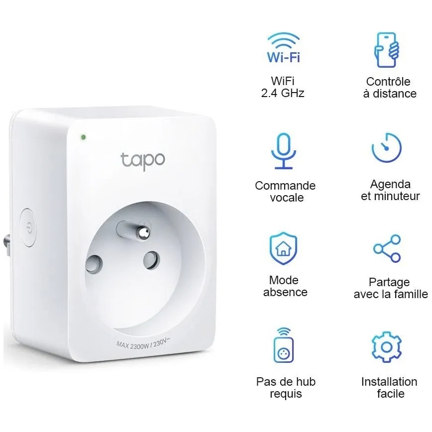 TP-Link - Prise intelligente E 2300 W Wi-Fi