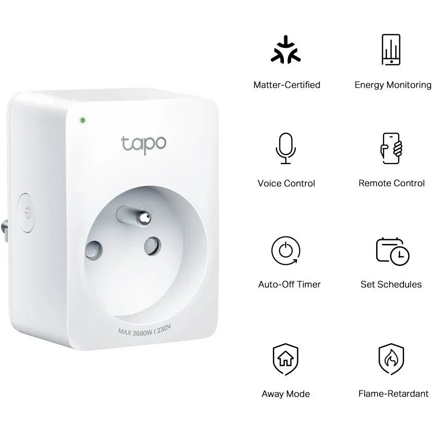 TP-Link - Prise intelligente E MATTER 3680W Wi-Fi