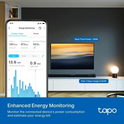 TP-Link - Prise intelligente E MATTER 3680W Wi-Fi