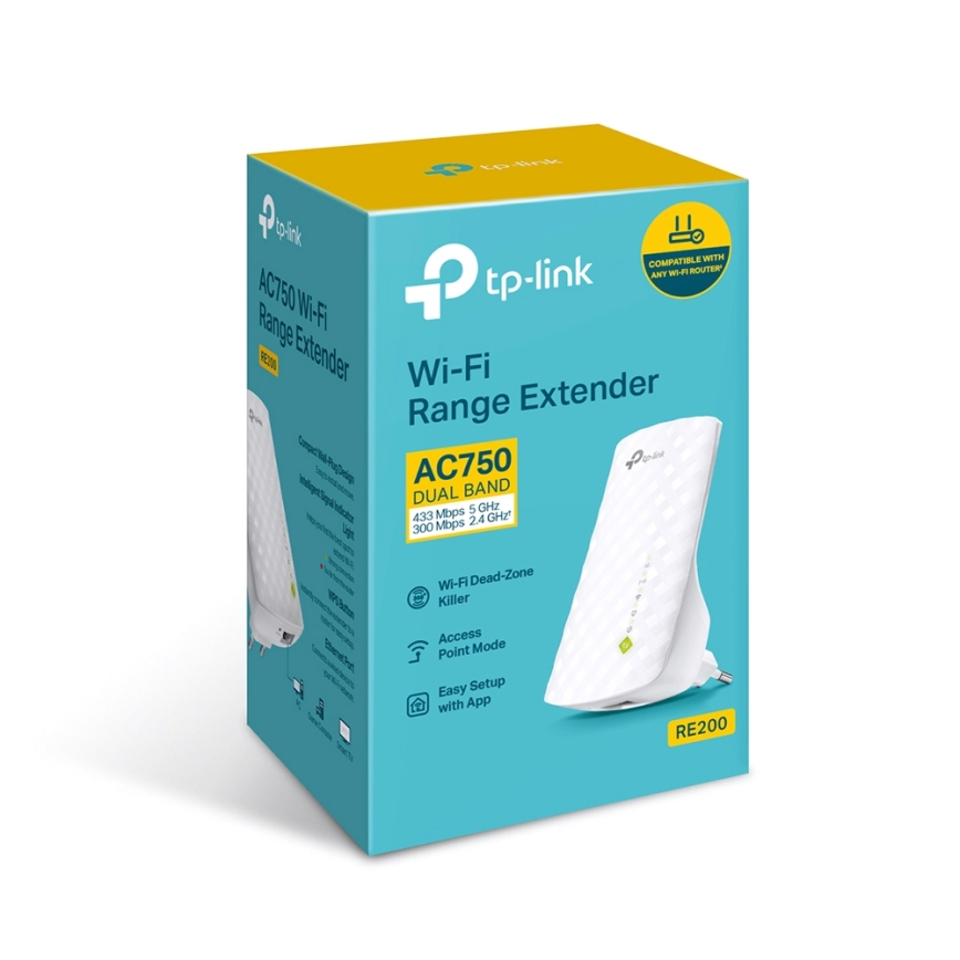 TP-Link - Répéteur Wi‑Fi 5 bi-bande RE200