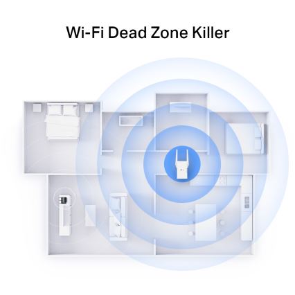 TP-Link - Répéteur Wi‑Fi 6 double bande RE705X