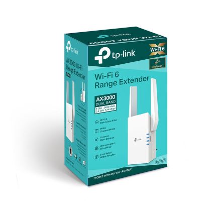 TP-Link - Répéteur Wi‑Fi 6 double bande RE705X