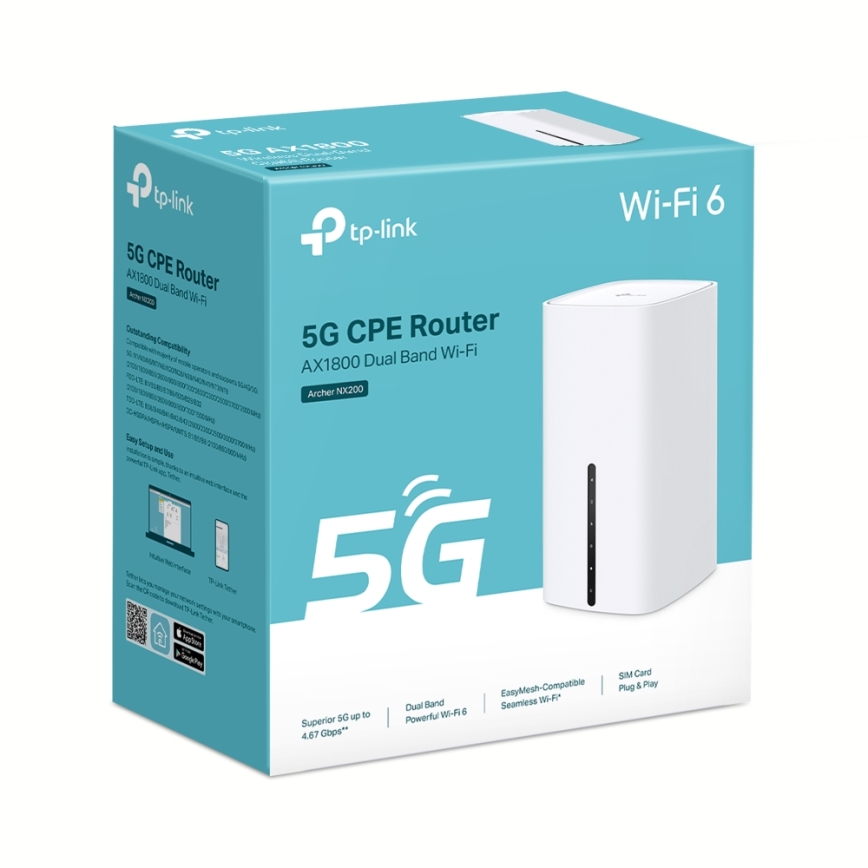 TP-Link - Routeur 5G sans fil bi-bande Gigabit Archer NX200 Wi-Fi