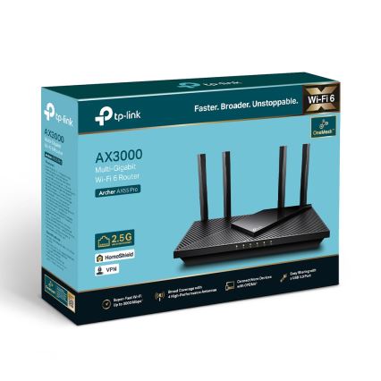 TP-Link - Routeur Wi-Fi 6 double bande multi-gigabit avec port 2,5 G