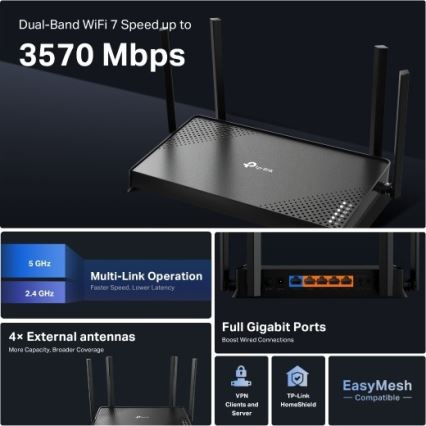 TP-Link - Routeur Wi-Fi 7 double bande