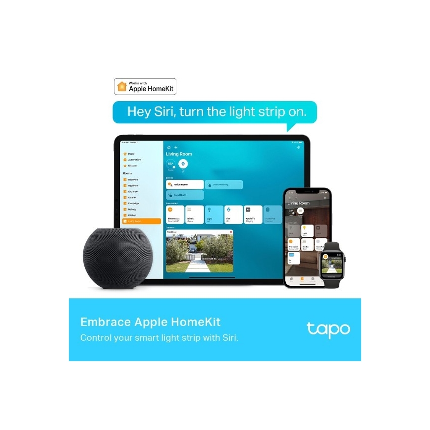 TP-Link - Ruban LED RGBW dimmable 5 m, 24 W, 230 V, Wi‑Fi