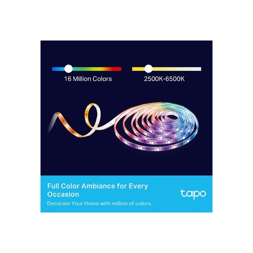 TP-Link - Ruban LED RGBW dimmable 5 m, 24 W, 230 V, Wi‑Fi