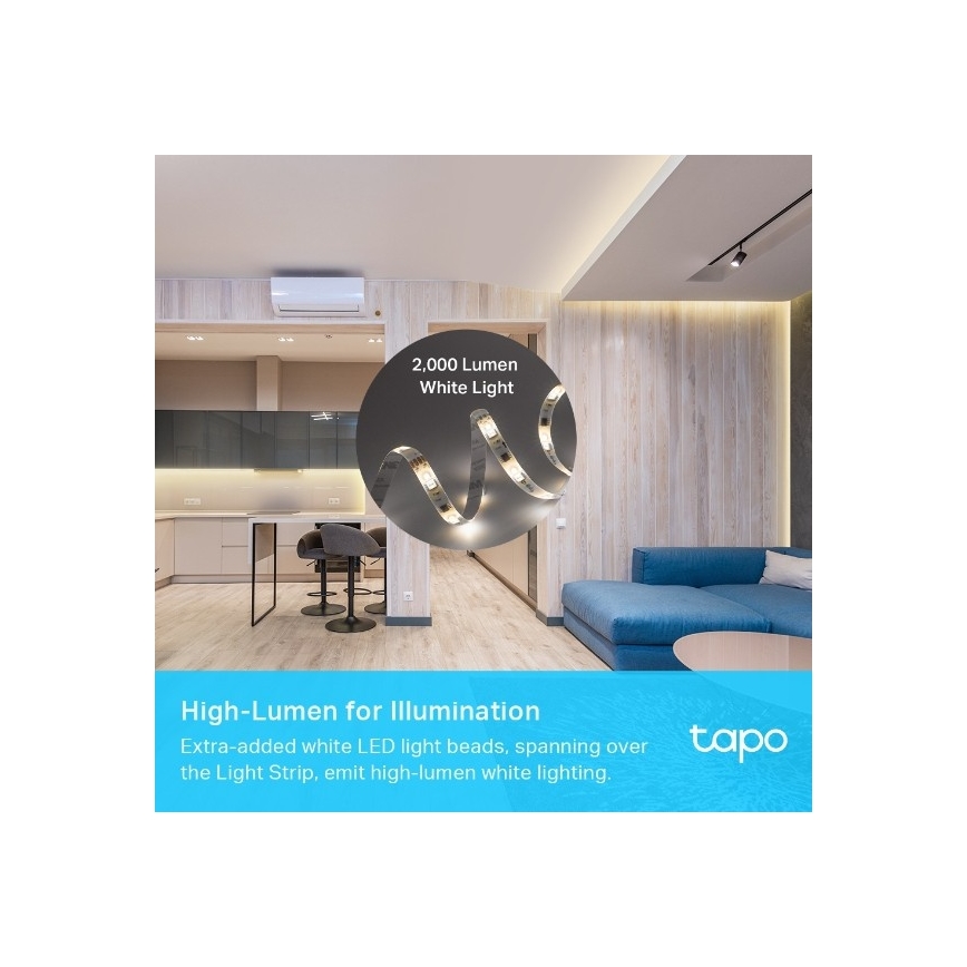 TP-Link - Ruban LED RGBW dimmable 5 m, 24 W, 230 V, Wi‑Fi